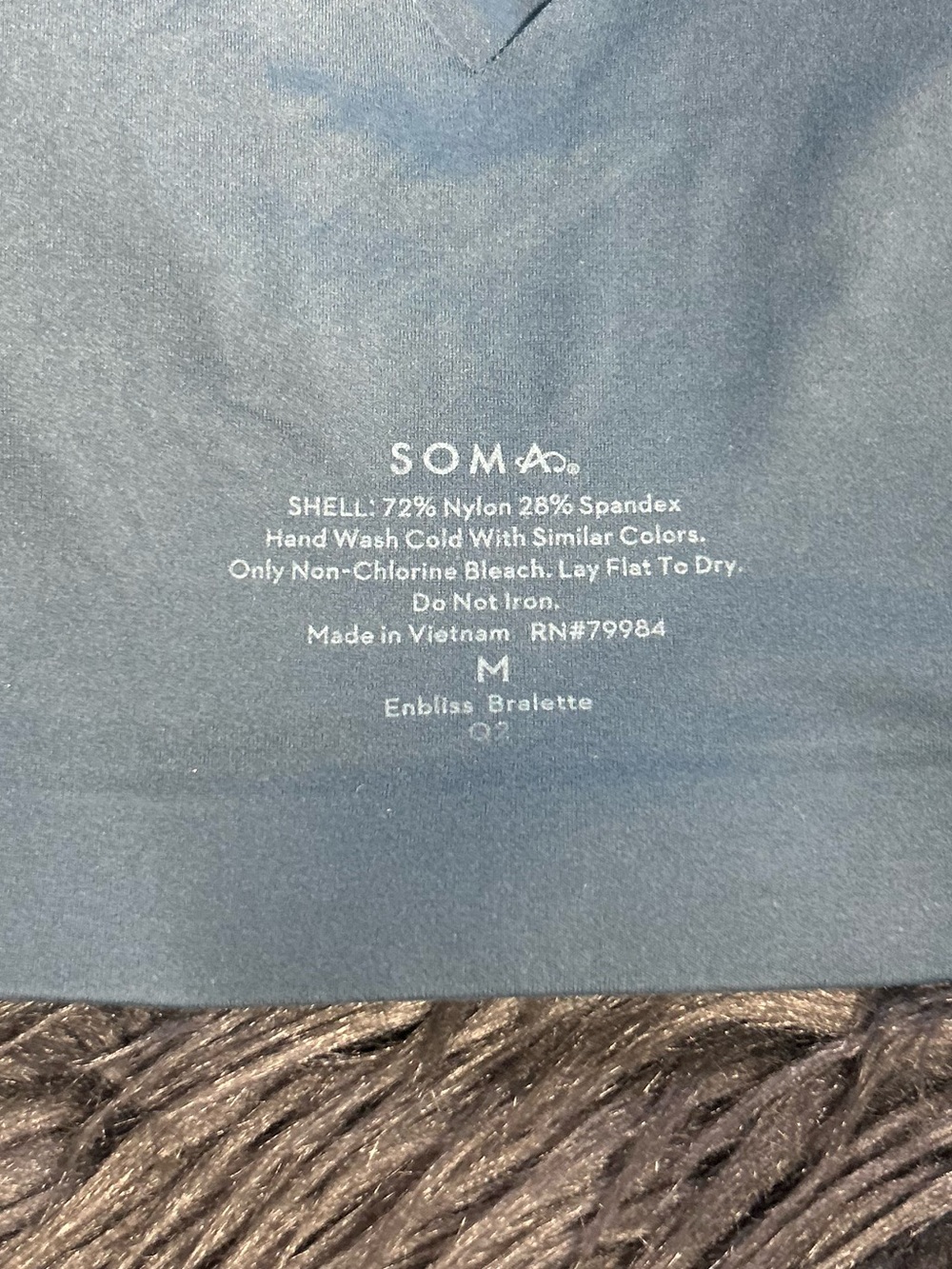 SOMA ENBLISS Seamless Wireless Comfort Bra Slate Gray Blue Bralette SzM - Picture 6 of 6